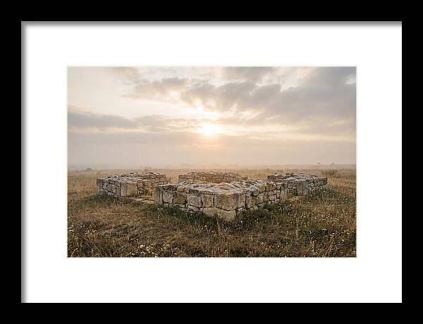 Rough Stone Foundation At Sunrise