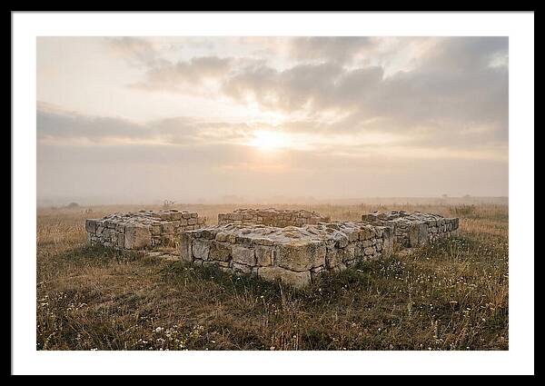 Rough Stone Foundation At Sunrise