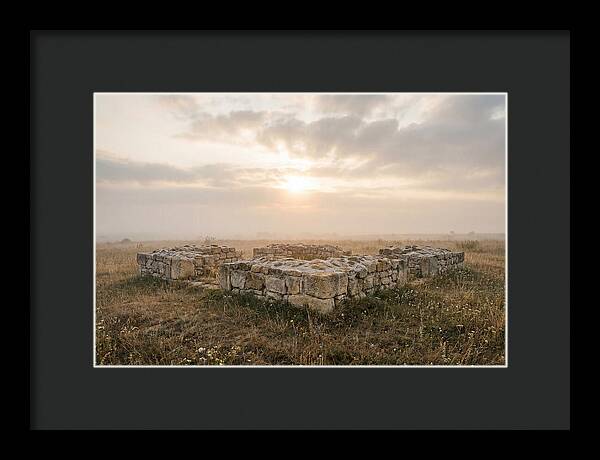 Rough Stone Foundation At Sunrise