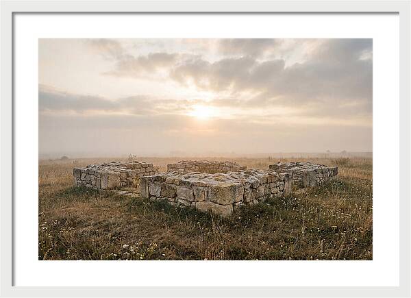 Rough Stone Foundation At Sunrise