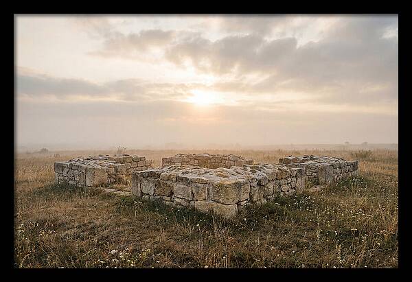 Rough Stone Foundation At Sunrise