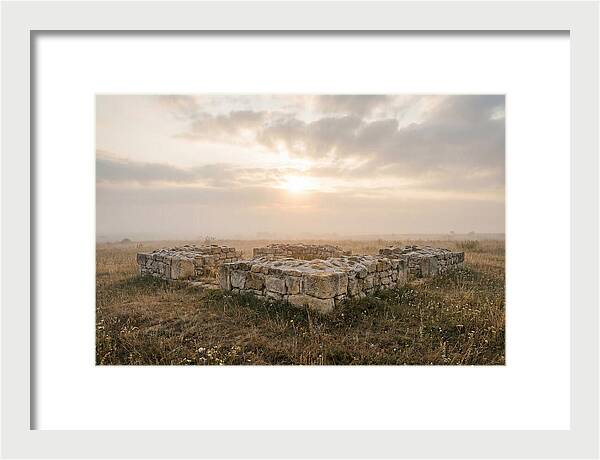 Rough Stone Foundation At Sunrise