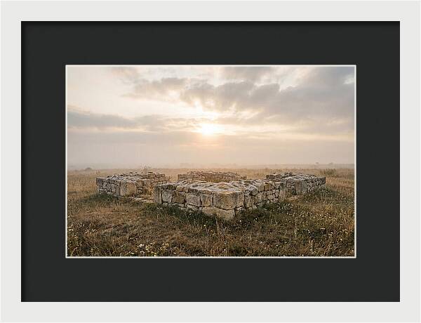 Rough Stone Foundation At Sunrise