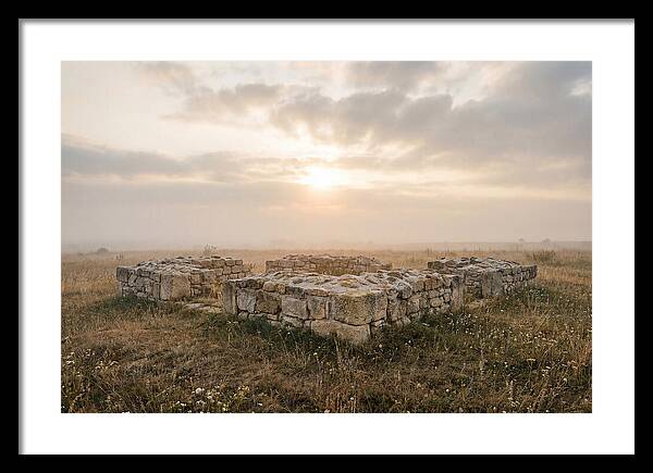 Rough Stone Foundation At Sunrise