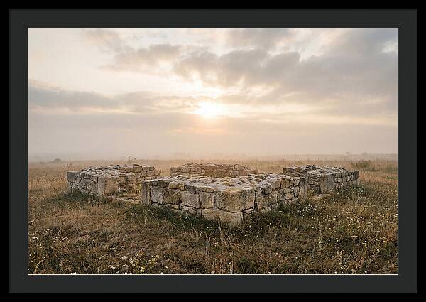 Rough Stone Foundation At Sunrise