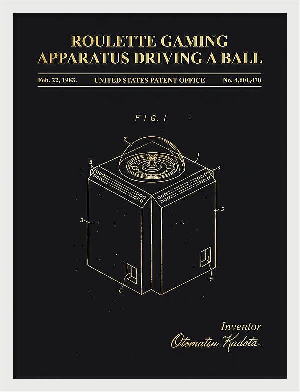 Roulette Gaming Apparatus Gold Patent Us4601470a