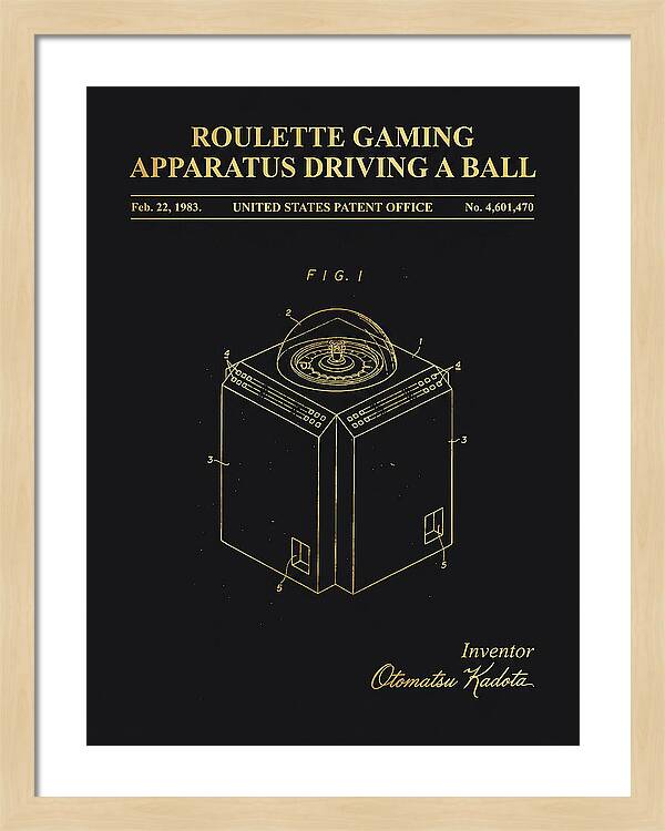 Roulette Gaming Apparatus Gold Patent Us4601470a