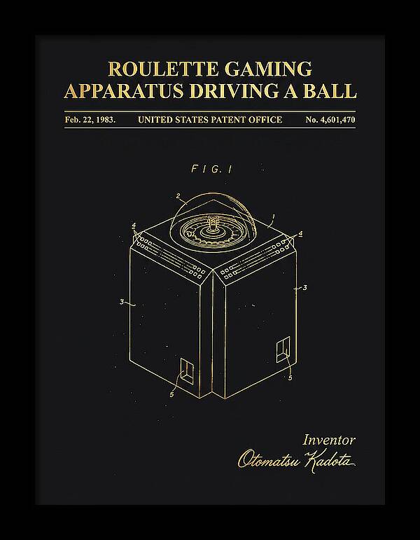 Roulette Gaming Apparatus Gold Patent Us4601470a