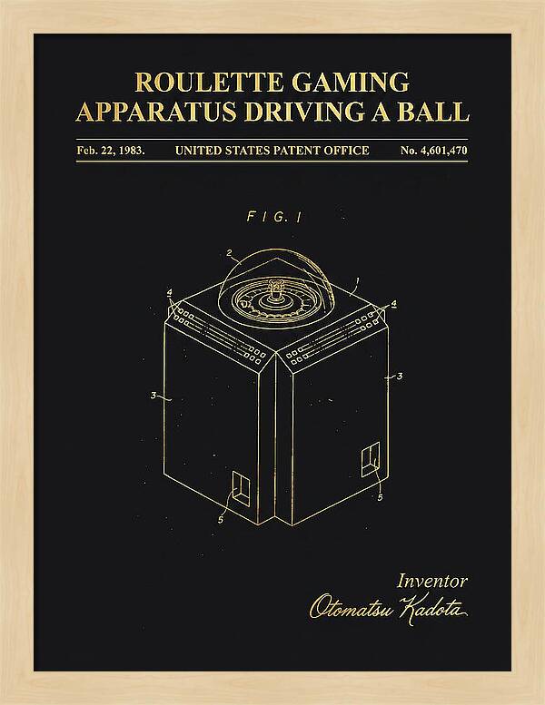 Roulette Gaming Apparatus Gold Patent Us4601470a