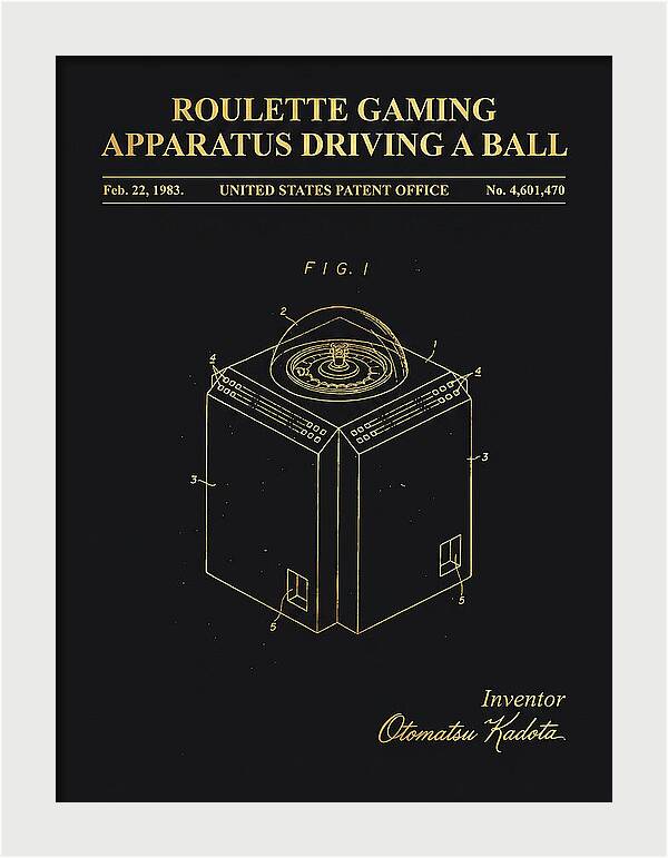 Roulette Gaming Apparatus Gold Patent Us4601470a