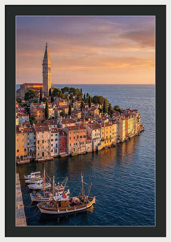 Rovinj Old Town At Golden Hour