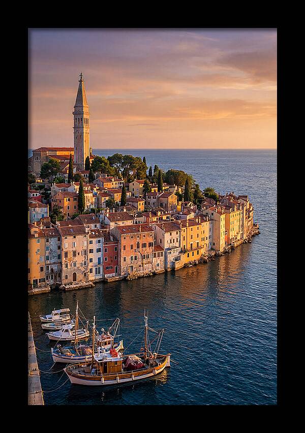 Rovinj Old Town At Golden Hour