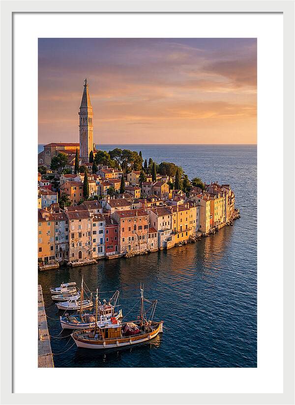 Rovinj Old Town At Golden Hour