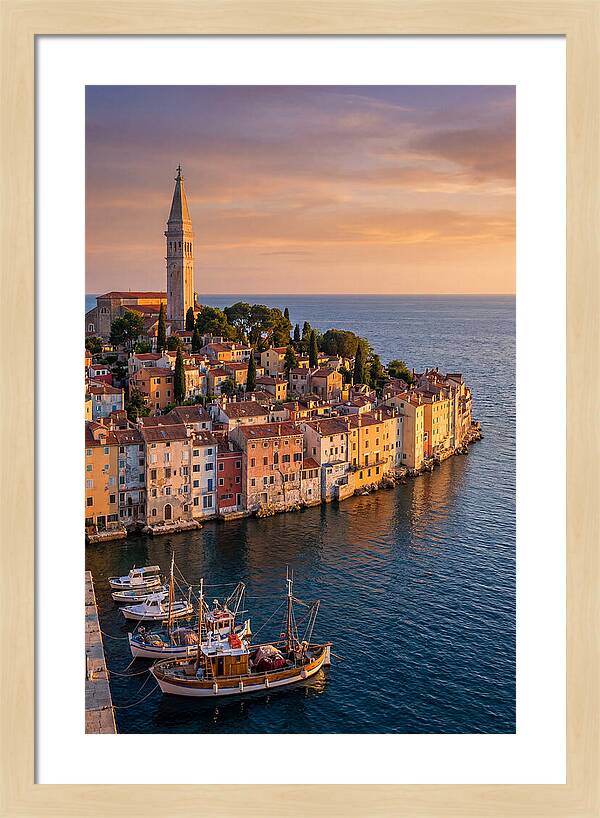 Rovinj Old Town At Golden Hour