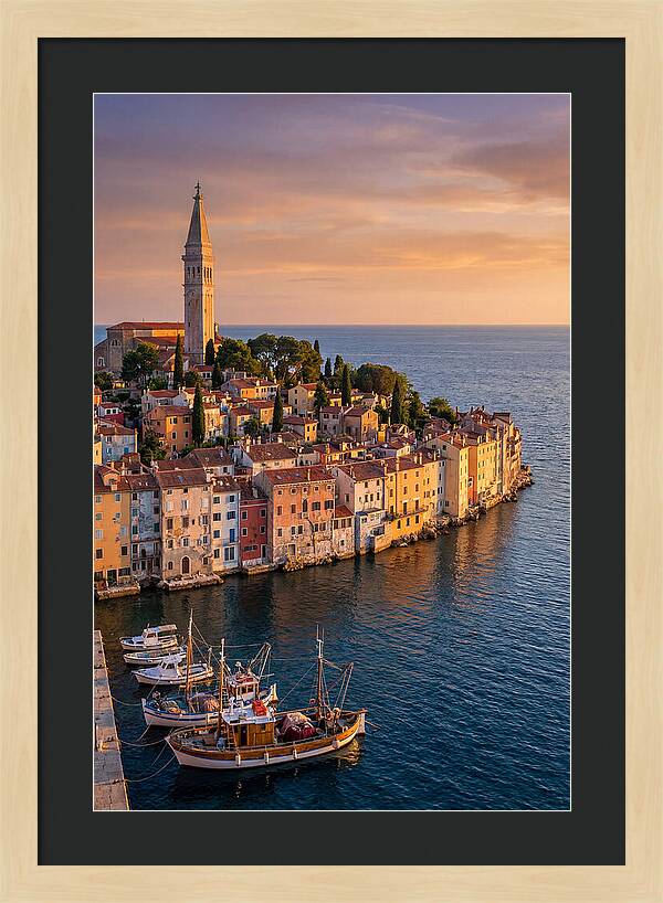 Rovinj Old Town At Golden Hour