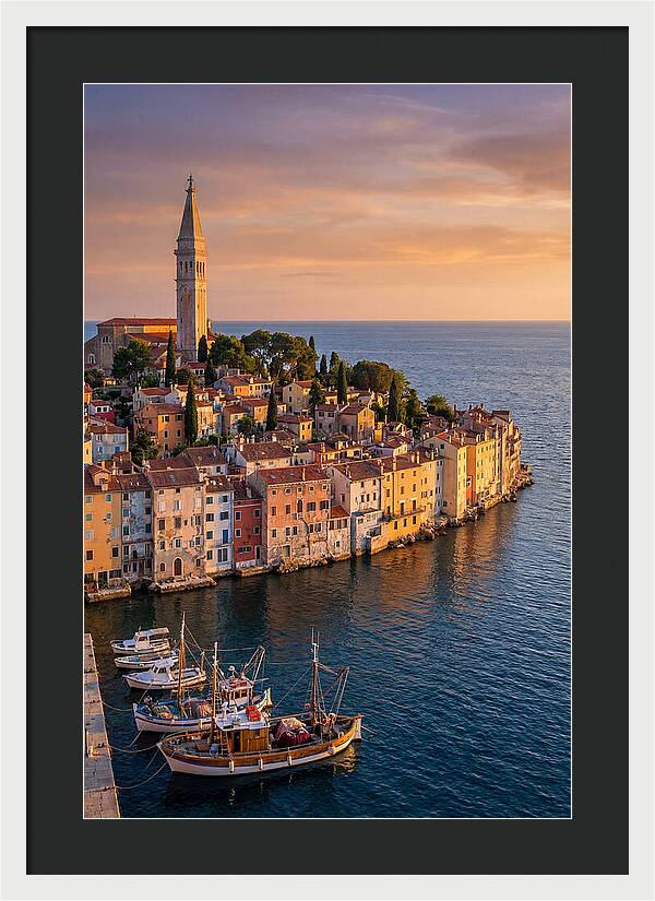 Rovinj Old Town At Golden Hour