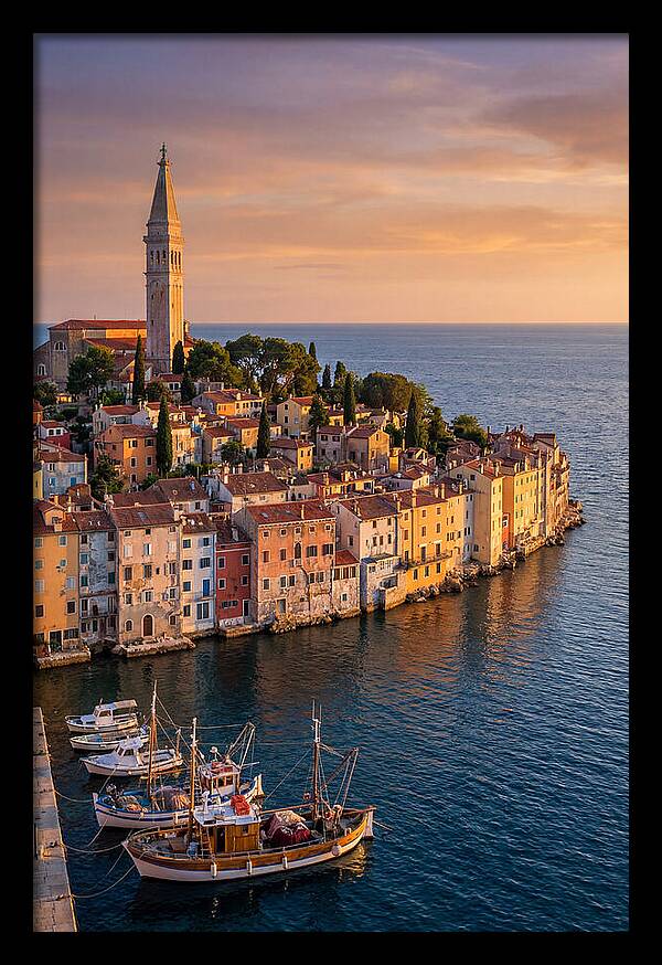 Rovinj Old Town At Golden Hour