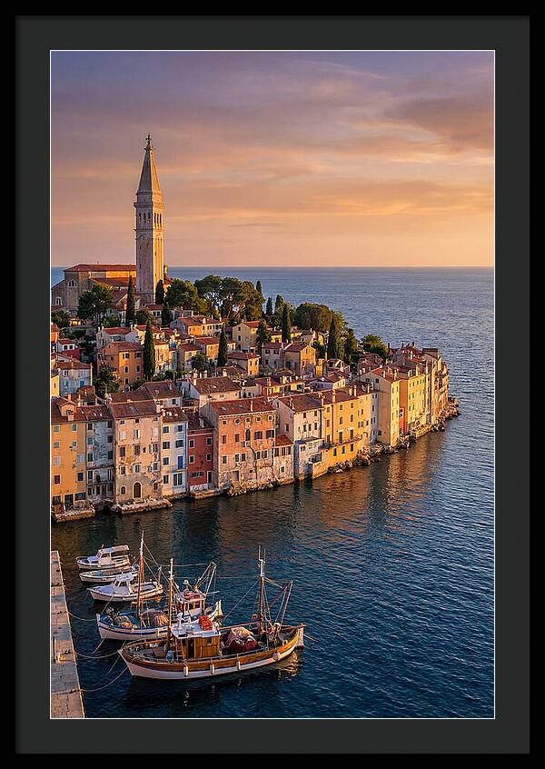 Rovinj Old Town At Golden Hour