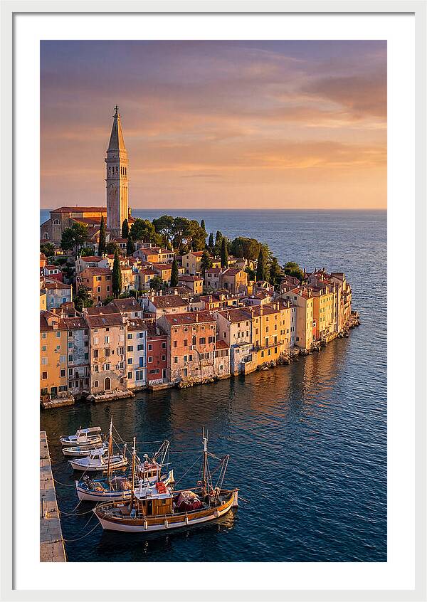 Rovinj Old Town At Golden Hour