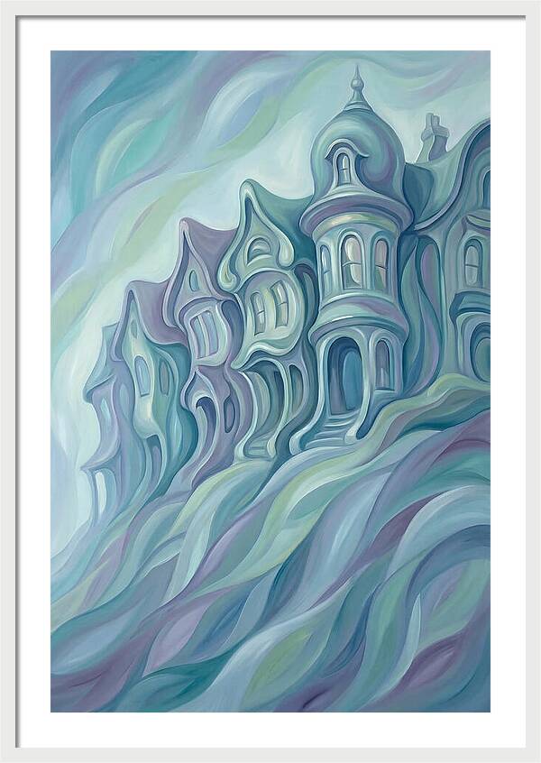 Row Of Colorful Victorian Houses