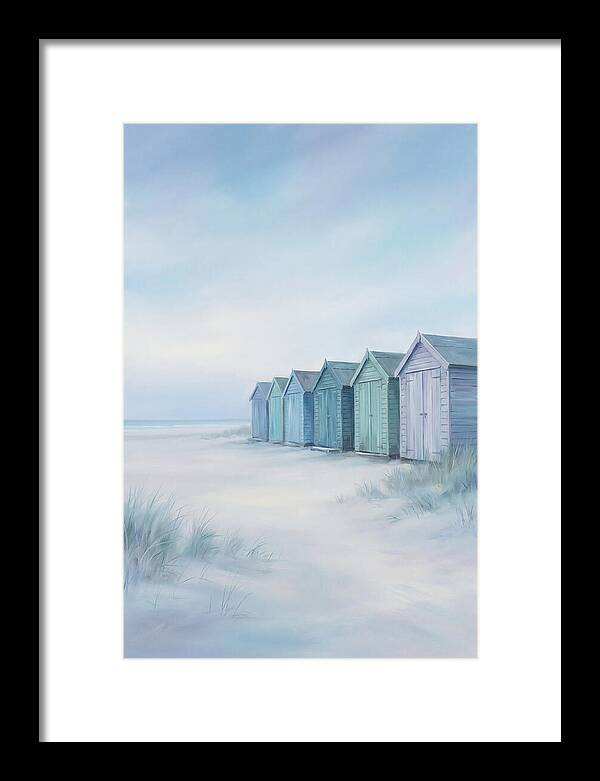 Row Of Painted Beach Huts