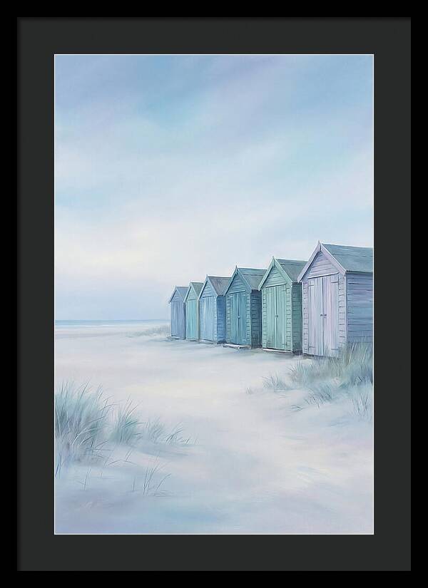 Row Of Painted Beach Huts
