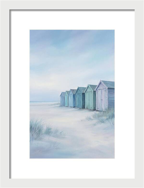 Row Of Painted Beach Huts