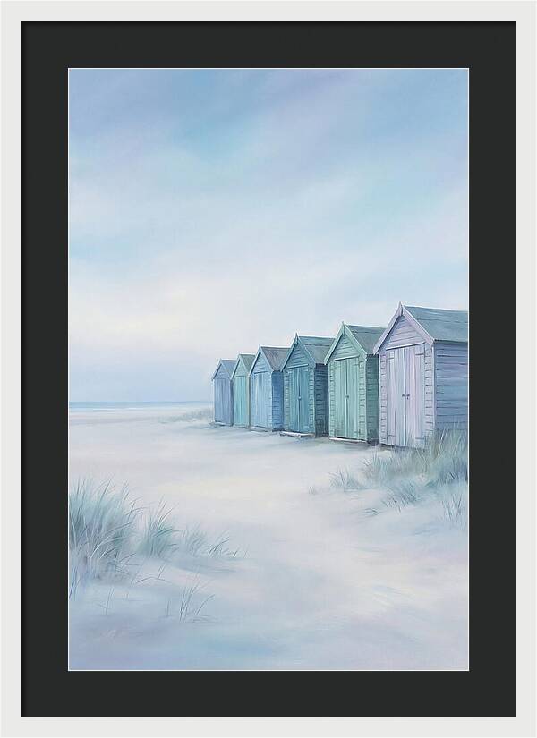 Row Of Painted Beach Huts