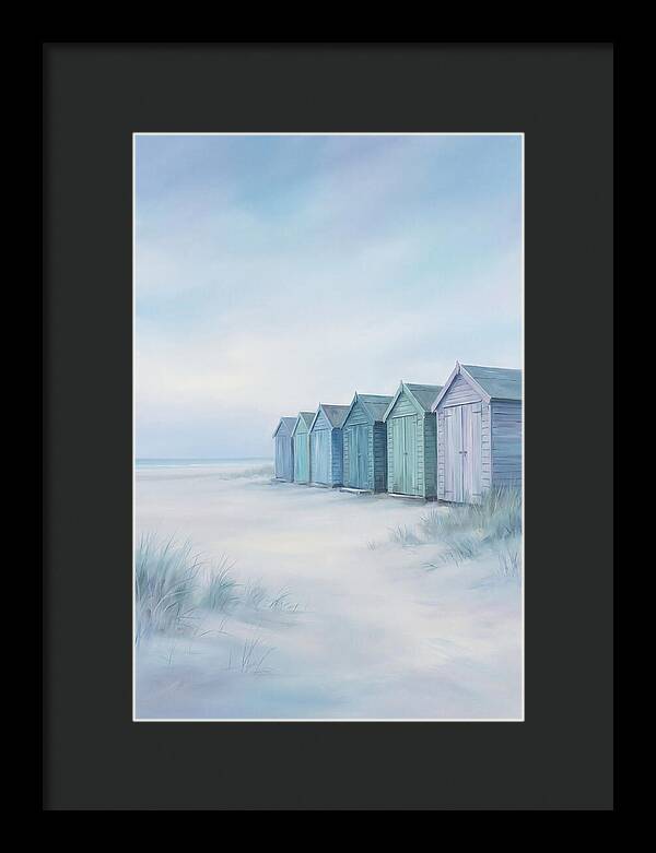 Row Of Painted Beach Huts