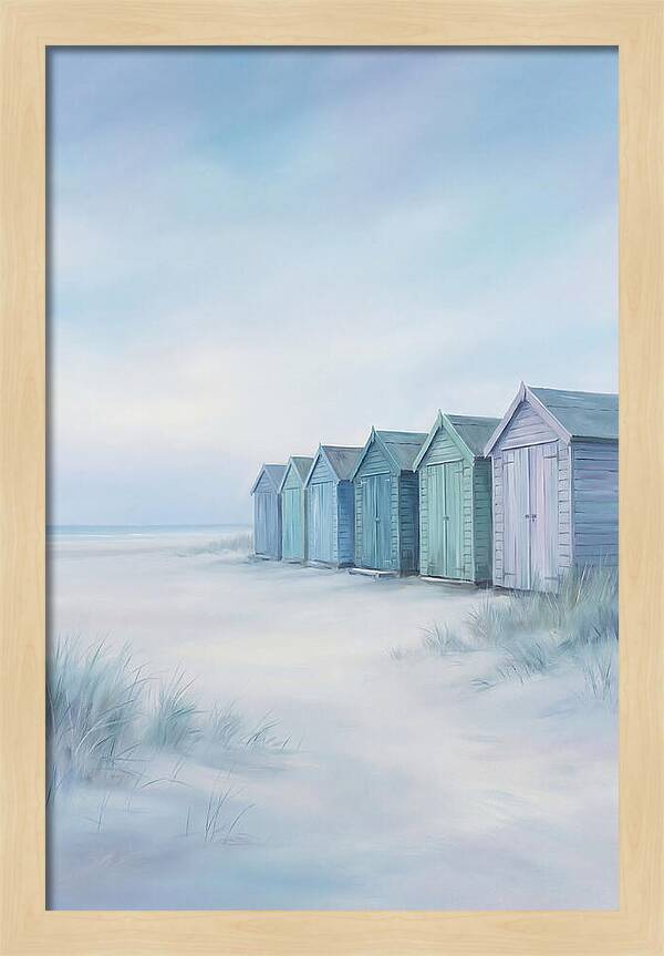 Row Of Painted Beach Huts