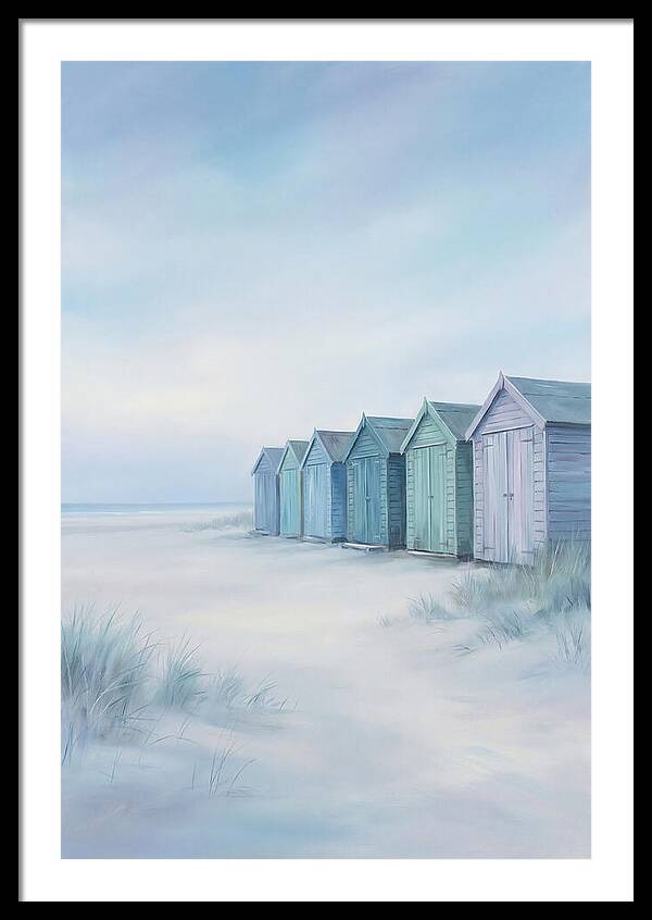 Row Of Painted Beach Huts