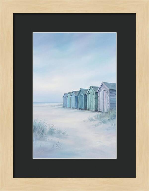 Row Of Painted Beach Huts