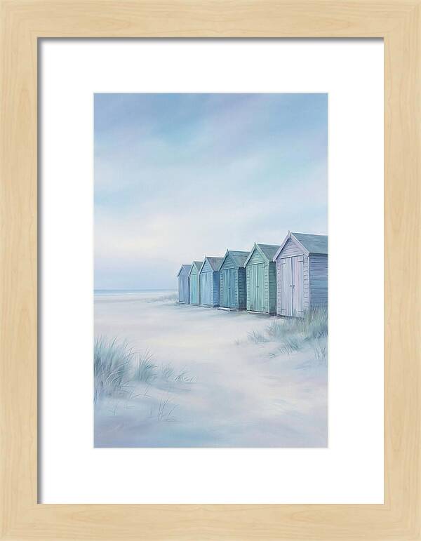 Row Of Painted Beach Huts
