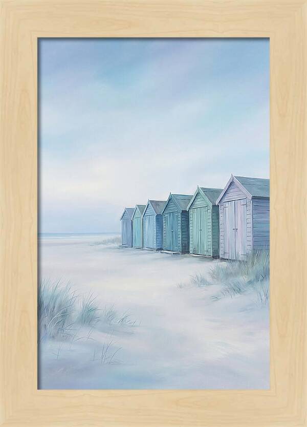 Row Of Painted Beach Huts