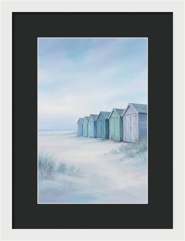 Row Of Painted Beach Huts