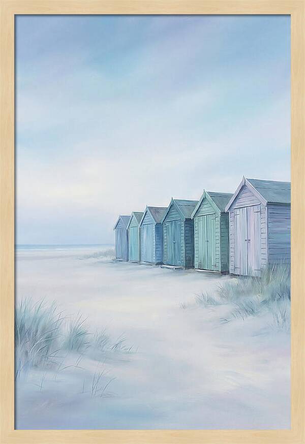 Row Of Painted Beach Huts