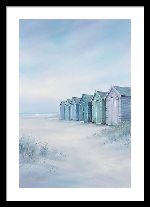 Row Of Painted Beach Huts