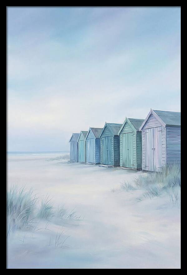Row Of Painted Beach Huts