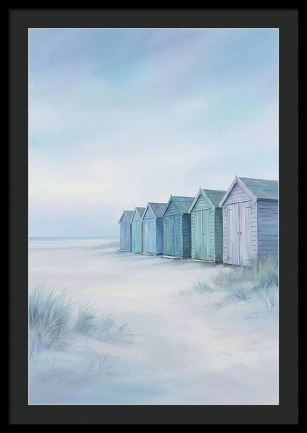 Row Of Painted Beach Huts