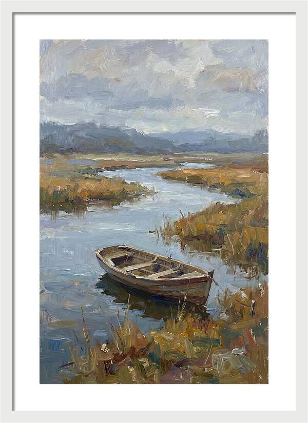 Rowboat Amidst Tranquil Waters
