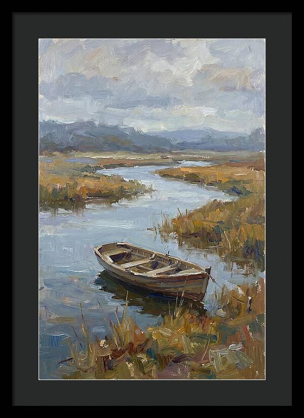 Rowboat Amidst Tranquil Waters