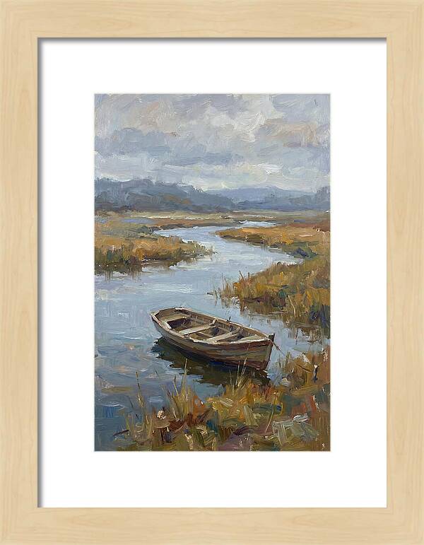 Rowboat Amidst Tranquil Waters