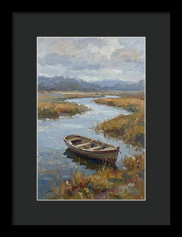Rowboat Amidst Tranquil Waters