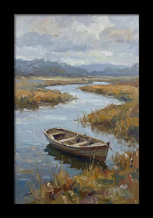 Rowboat Amidst Tranquil Waters