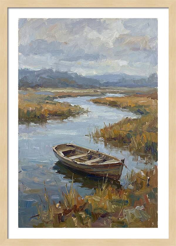 Rowboat Amidst Tranquil Waters