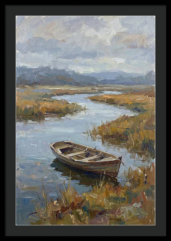 Rowboat Amidst Tranquil Waters