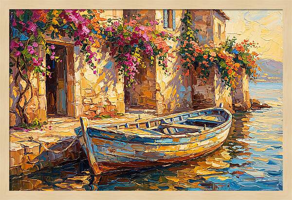 Rowboat By The Mediterranean
