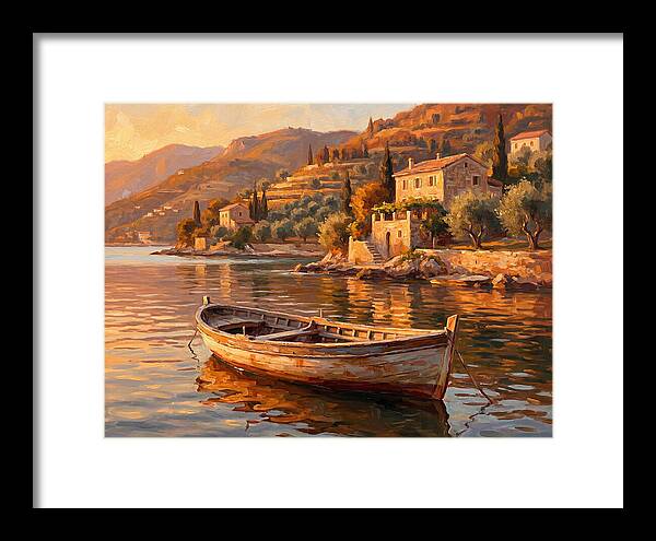Rowboat In Mediterranean Serenity
