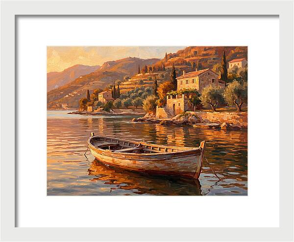 Rowboat In Mediterranean Serenity
