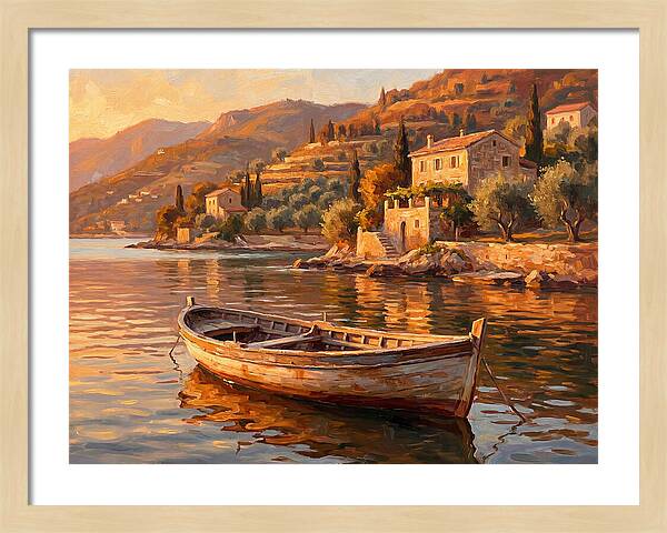 Rowboat In Mediterranean Serenity